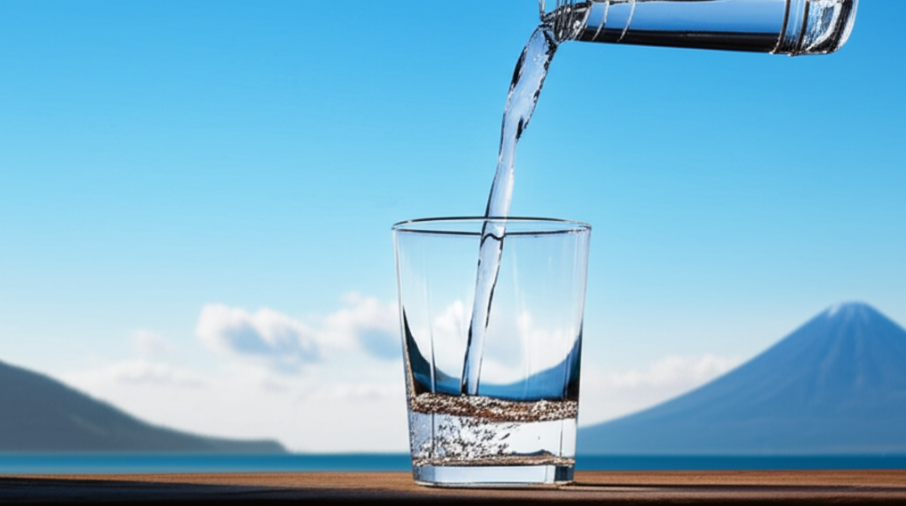 Clean water being poured